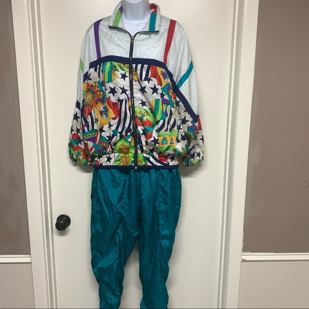 Vintage 90s Ava Sport Womens 2 Piece Track Suit Medium